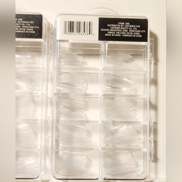 NWT 》2×《 100-pc ARTIFICIAL NAILS: TRANSLUCENT COFFIN SHAPED! - Picture 7 of 13